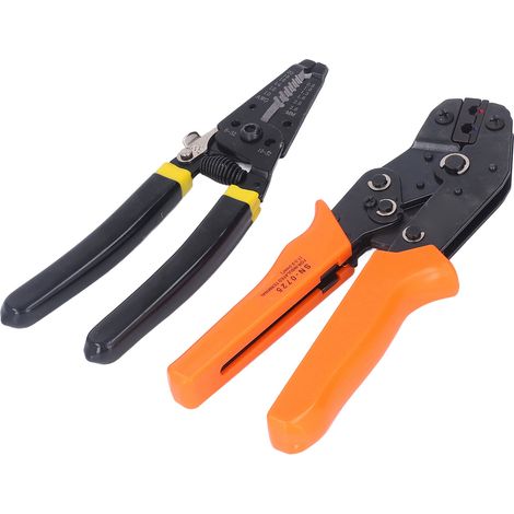 Kit d'outils de sertissage de fils avec 4 mâchoires interchangeables, pince à dénuder et à couper, pince à sertir pour bornes (1/5)
