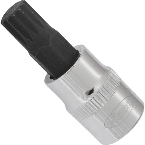 Schraubendrehereinsatz ∙ V6110 ∙ 3/8 Zoll (10 mm) Vierkant hohl ∙ Innen Vielzahn Profil XZN ∙ SW M10 (1/2)