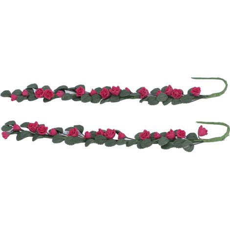 Lot de 2 balançoires miniatures à l'échelle 1:12, accessoires décoratifs pour maison de poupée, ornement en argile, balançoire rose rouge vin pour bricolage. (1/5)