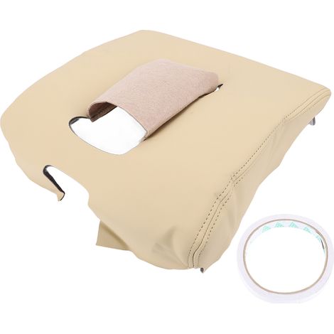 Housse de console centrale de voiture en cuir PU résistant à l'eau, protection d'accoudoir confortable et anti-rayures pour 1500 2500 3500 2014-2018 Beige (1/5)