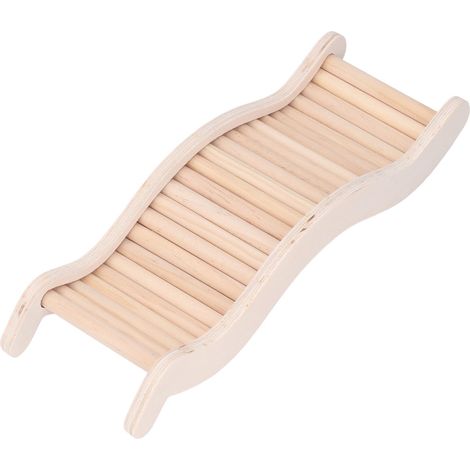 Échelle pour hamster en bois, pont-échelle facile à installer, jouet d'escalade interactif anti-anxiété, idéal pour la décoration. (1/5)