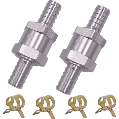 Clapet Anti-Retour - 6 mm - Aluminium - Pour Systèmes de Carburant à Basse Pression - 2 Pièces (1/4)