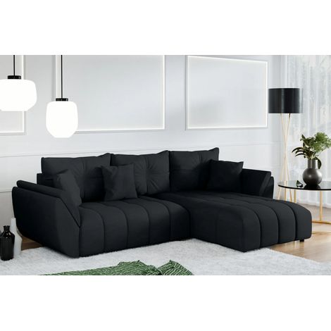 AX LIVING Ecksofa mit Schlaffunktion Antalya L Sofa Anthrazit 280 cm