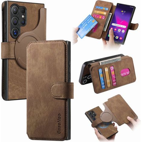 Coque Galaxy S24 - Portefeuille Rabattable - Fermeture Magnétique - Protection Antichoc - Blindage Rfid - 1 Pièce (1/5)
