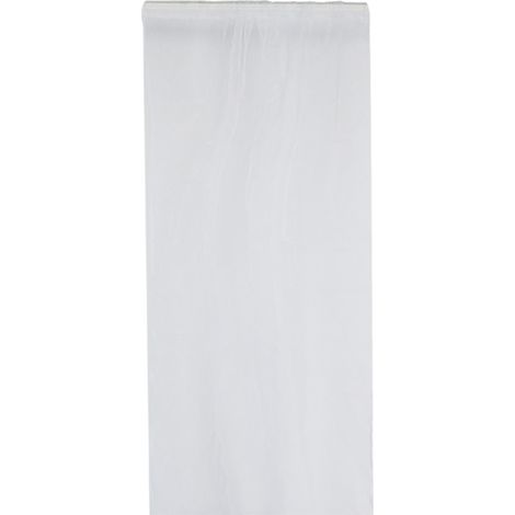 Acouto Gardine, 2-teilig, elegant, einfarbig, transparent, Voile-Fensterdekoration, Gardinen für Schlafzimmer und Wohnzimmer mit Stangendurchzug (Weiß)