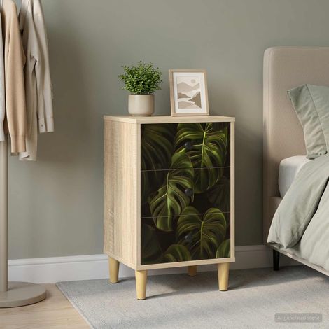 vidaXL Bedside Cabinet ELBURG Sonoma Oak 36 x 33 x 60 cm (1/5)