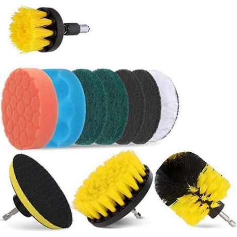 Set mit 12 Universalbürsten für elektrische Bohrmaschinen, ideal für die Reinigung von Haus, Teppichen, Glas, Auto, Küche, Bad und Toilette. (1/5)