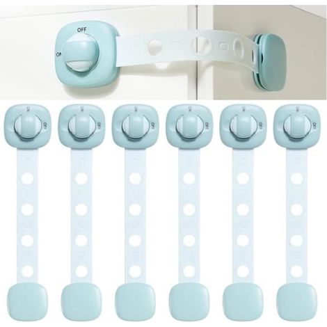 Serrures de sécurité pour enfants - Bloc Placard Bebe - Réglables pour Tiroirs, Placards, réfrigérateurs (1/4)