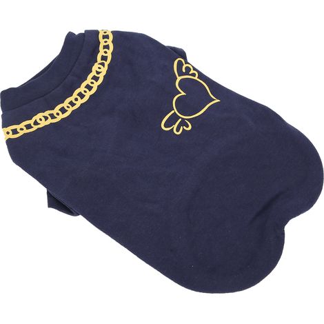 Vêtements pour animaux de compagnie bleus, chemises en coton pour chiens, imprimé printanier, gilet mignon pour chiot, fournitures pour animaux de compagnie, bleu XL (1/5)
