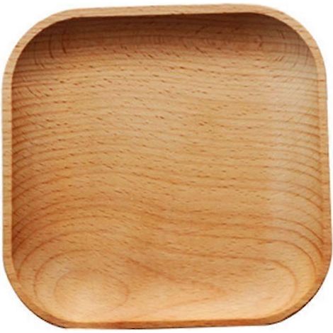 Plateaux de service en bois, assiette à dessert, assiette compartimentée pour bébé, plateau porte-tasses, plateau à goûter, restaurant (1/5)