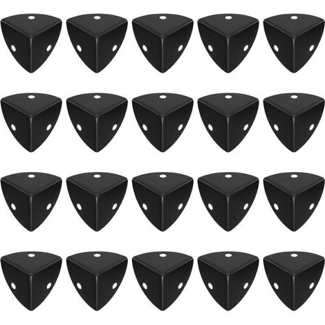 Metal corner protectors for furniture – Pack of 20 pieces, robust impact protection for table and cabinet corners