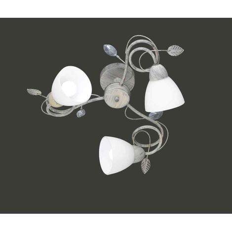 TRADITIO PLAFONIERA ALLUMINIO PRESSOFUSO3x E14 · max. 40W COLORE GRIGIO-AVORIO