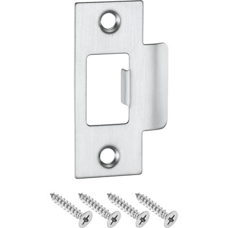 Plaque de Gâche de Porte Plate Type T 70x40mm Argenté (1/5)