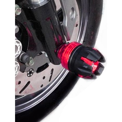1 Paire Protège-fourche Avant Moto Aluminium Antichute Protection Roue Crash Bar Rouge Pièce Accessoire (1/5)