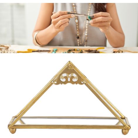 Schmucktablett, Parfümspiegel, Kosmetiktablett, dekoratives Metalltablett, Aufbewahrungsbox für Schmuck und Parfüm (1/5)