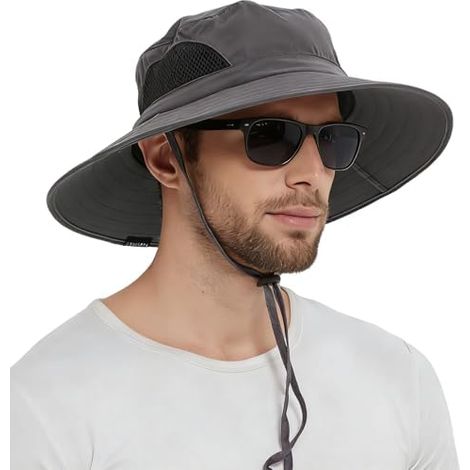 UPF 50+ UV - protection pliable Sommerhut Wanderhut Safari Hut pour Damen, Breite Krempe Atmungsaktiv extérieur (1/5)