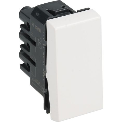 Legrand – Mécanisme Mosaic 1 module 250V va-et-vient 16A sans vis – Enjoliveur blanc – Compatible supports Mosaic™ – Installation rapide