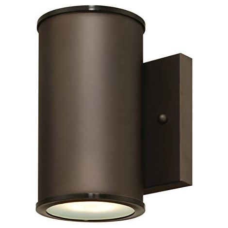 63156 Apparecchiatura da parete da esterno LED a luce singola, finitura in bronzo lucidato a olio con pannello di vetro smerigliato (1/4)