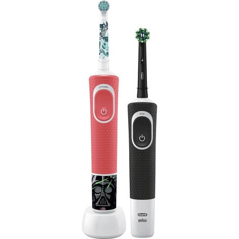 Oral-B D103 Black + D100 Star Wars D103.413.3-D100.410.2K Brosse à dents électrique pour enfants rotatif / oscillant ro