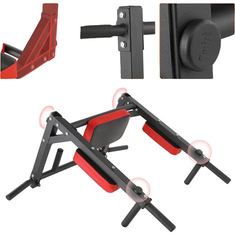 Barra per trazioni, in acciaio al titanio, dimensioni regolabili, supporta fino a 181 kg (400 libbre), montaggio a parete, impugnature ergonomiche in schiuma. (1/5)