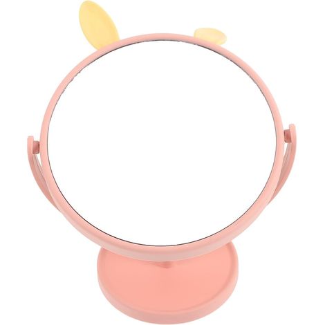 Miroir de maquillage sur pied en forme de lapin, format compact, style kawaii mignon, ou les dortoirs
