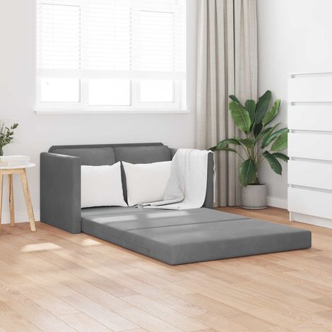 Folding Sofa Bed Dark Grey 122 x 70 x 60 cm Velvet vidaXL (1/5)