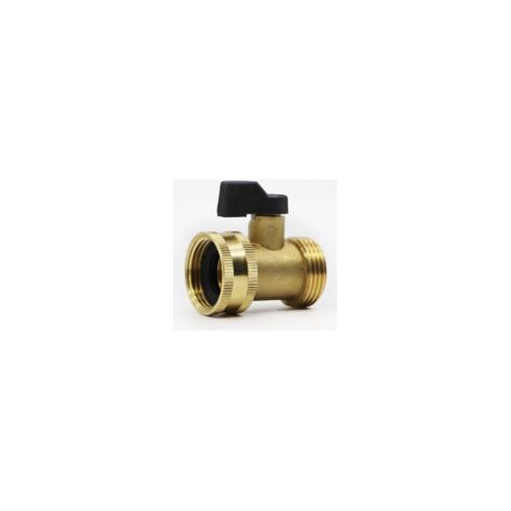 Connecteur Rapide pour Tuyau d'arrosage avec vanne d'arrêt, raccords à Connexion Rapide 25.5mm avec vanne à Bille, adaptateurs à Connexion Facile et à dégagement Rapide - Crezuo