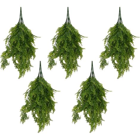 Youyijia 5PCS Artificial Hanging Vines Plants, Artificial Ivy Leaves Garland Trailing Potted Plants Plastic Decorative Artificial Plants for Indoor Outdoor Home Garden Decorations (5, Style1) (1/5)