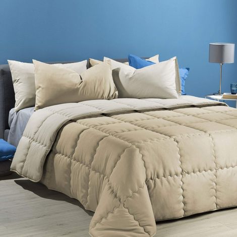 Couette Douce Duvet Chaude et Respirant pour Ete et Hiver, Lavable en Machine, Disponible 170x265 cm, Couette 220x265, 260x265, Couverture Lit 1 Personne et 2 Personnes