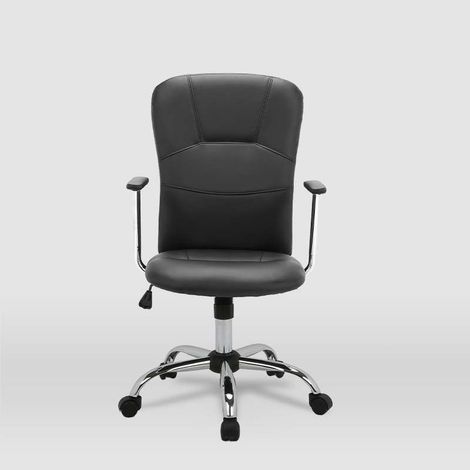 Silla de oficina Magali acabado negro. Alto: 98.5/107.5cm Ancho: 56cm Fondo: 59cm. (1/5)