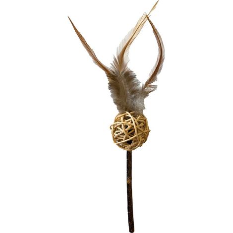 Jouet Comestible pour Chat, Wand Ball/Feather, 11 cm (1/2)