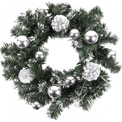 Guirlande De Noël - Couronne Lumineuse À LED - Décoration Intérieure Et Extérieure - Diamètre 30 Cm - Alimentée Par 2 Piles AA - 1 Pièce (1/3)