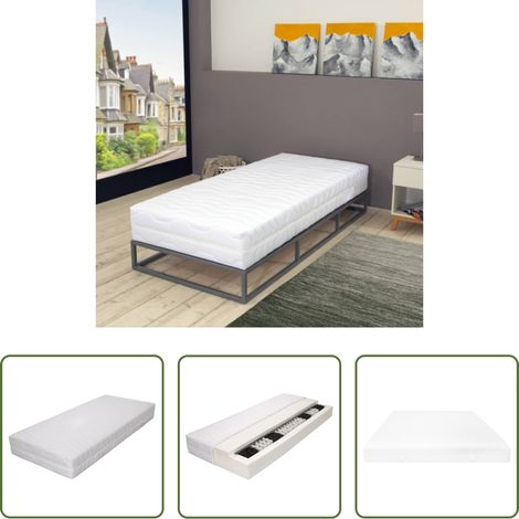 vidaXL Soutien de colonne vertébrale - Matelas 90 x 200 cm 7 zones Ressort ensaché 20 cm H3 (1/5)