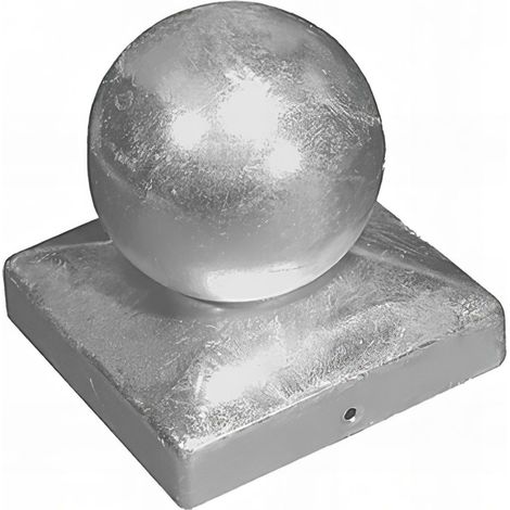 Chapeau de poteau boule zingué à visser - 70 mm (1/3)