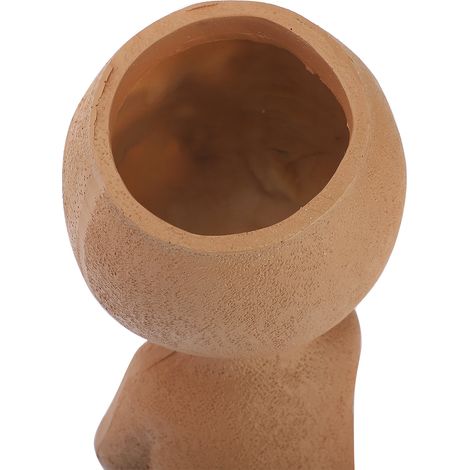 Poupée en résine pour plante, pot en résine beige, décoration de jardin, statuette de fée, cadeau original (1/5)