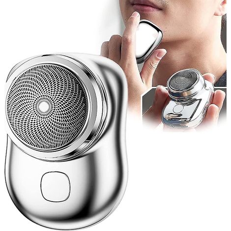 Rasoir électrique portable Mini-shave, Rasoir électrique portable Mini-shave, Rasoir électrique portable Mini-shave Argent (1/5)