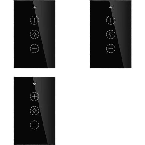 3X US Standard Smart WiFi Life LED Dimmer Switch Wireless Touch Dimming Wall Switch Works with Alexa Google Home (1/5)
