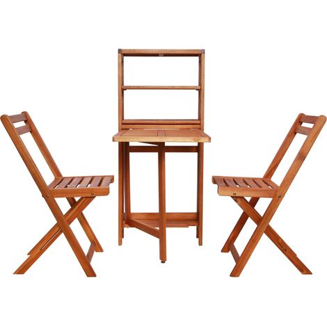 Maison Exclusive - Set da Bistrot 3 pz Pieghevole in Legno Massello di Acacia
