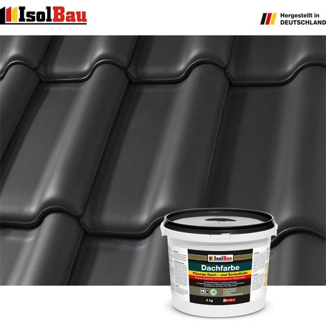 IsolBau Dachfarbe Schwarz 4 kg (1/5)