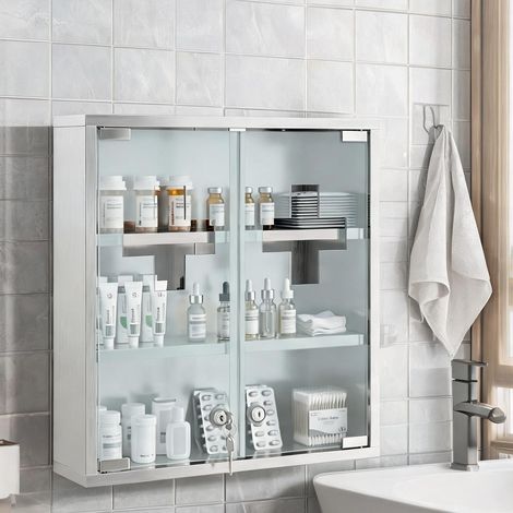 Meuble de salle de bain prateado 46 x 12 x 48 cm (1/5)