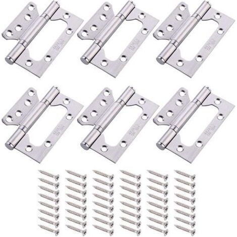Charnière en laiton inoxydable, robuste, en acier inoxydable 304, pour porte intérieure, avec roulement à billes, idéale pour les armoires de chambre, les placards de cuisine et les portes intérieures (1/5)