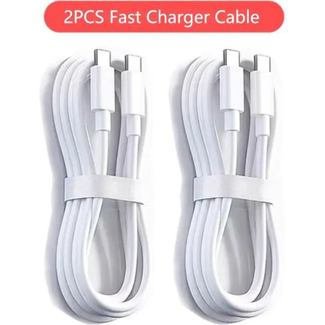 NNBILI 3er-Pack Universal 100W Schnellladegerät USB-C auf Typ-C Schnellladekabel Datenkabel kompatibel mit Samsung, HUAWEI, Xiaomi USB-C Kabel 2 Stück (1/5)