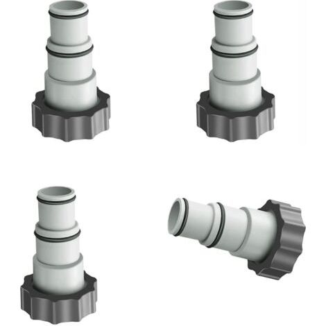 Pair - 4 Pièces Adaptateur Piscine, Remplacement Adaptateur de Tuyau Série Intex A avec Filetage, Tuyau de Diamètre 1,5\" et 1,25\", Adaptateur de Pompe pour Kits de Piscine (1/5)