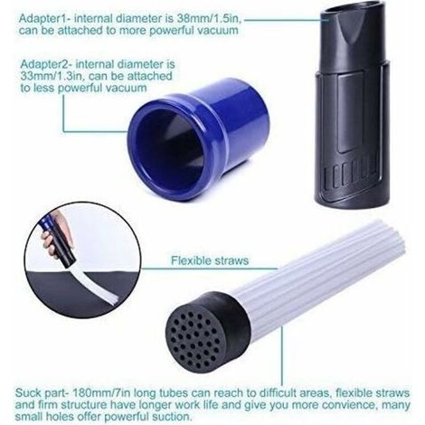 Ugello multiuso per aspirapolvere, spazzola per aspirapolvere, accessorio spazzola per la polvere, tubi universali per aspirapolvere per bocchette di ventilazione/cassetti/auto/attrezzi/artigianato (1/4)