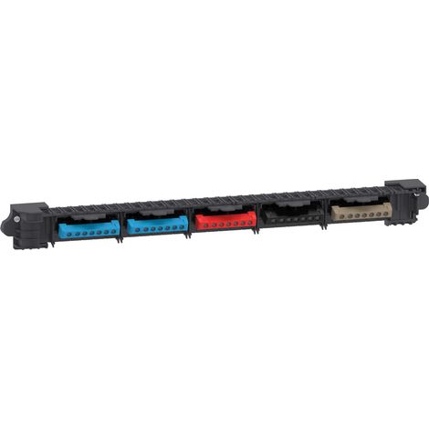 Schneider – Kit borniers PrismaSeT S & XS 3Ph+N 24 modules – Section 2.5-35 mm² – Courant 125 A – Raccordement à vis – 4 pôles