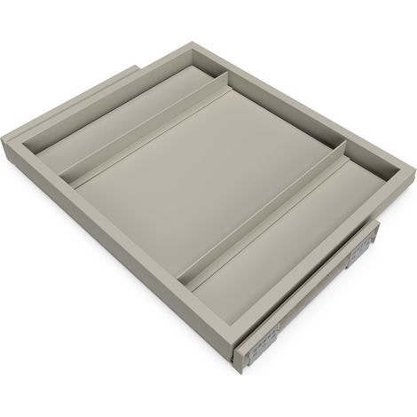 Emuca Kit de bastidor corredero ajustable gris piedra 600mm