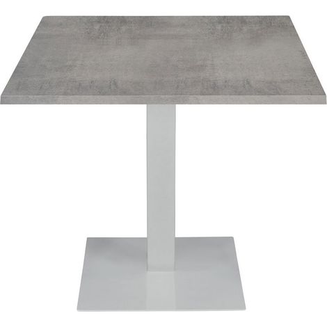 Tavolo da Ristorante Base Quadrata Bianca Piano Cemento Dimensione Tavoli: 60 x 60