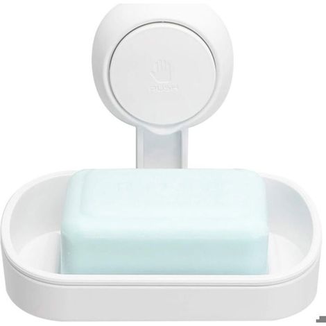 HONORNIC - Shower soap dish, no drilling required, 360° rotation, 5 kg load capacity, waterproof bracket for tiled shower walls