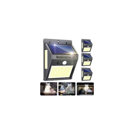 Lampe solaire extérieure 216 LED 1000 lumens – Détecteur de mouvement 300° – Étanche IP65 – Installation murale pour jardin et entrée