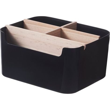 Organisateur Multifonctionnel Pour Stylos, Boîte de Rangement Bureau à 5 Compartiments Amovible, Organiseur Bureau Boîte de Rangement, Organiseurs Multimédia Convient pour les Cosmétiques (1/5)